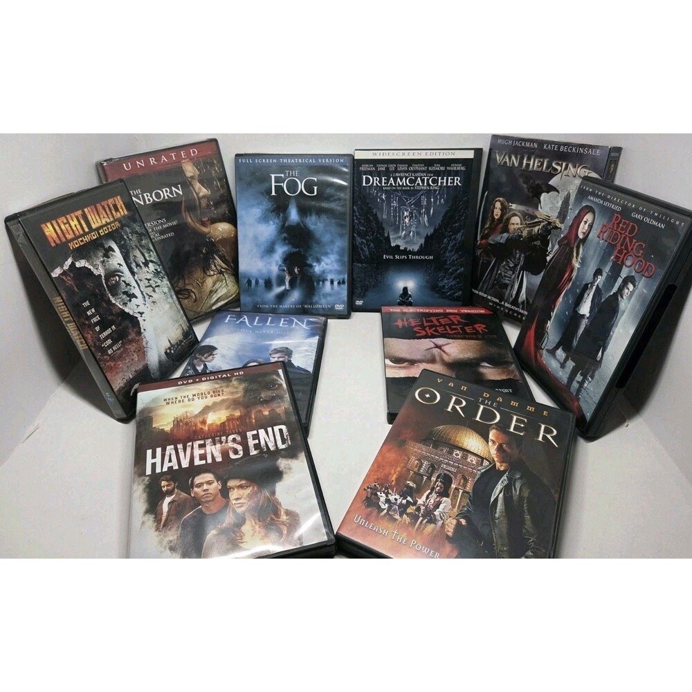10 Lot Horror & Sci-Fi Action Thriller Movie DVDs Helter Skelter, Night Watch...